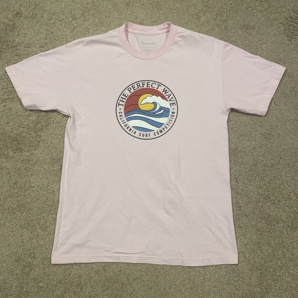 Barney Cools Mens Pink The Perfect Wave T Shirt Size Large
